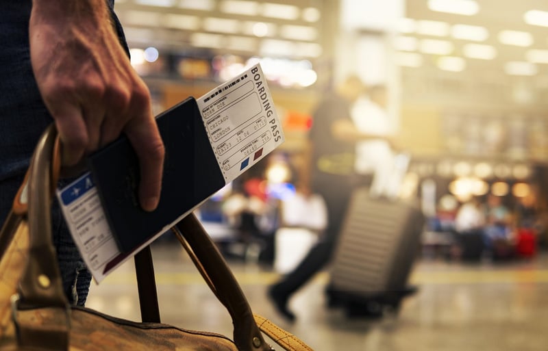 Traveler at the airport